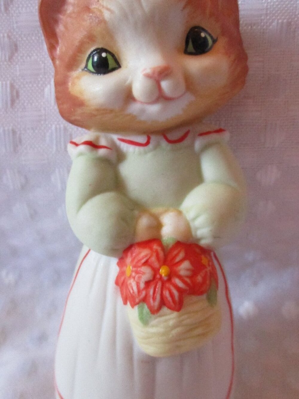 1989 Hallmark Cards Fine Porcelain Christmas Kitty #1 Christmas Ornament